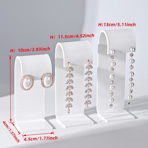 TEMU 호리호폰 아크릴 귀걸이 스탠드 3개 세트, 투명 & 블랙 쥬얼리 디스플레이 스탠드 귀걸이 및 스터드용, 쇼케이스 & 사진 촬영 소품용 귀걸이 거치대 오가나이저 (전원 공급 없음), 경량 & 컴팩트, 쥬얼리 제작 디스플레이 & 포장 용품, 비즈 장식 & 쥬얼리 제작