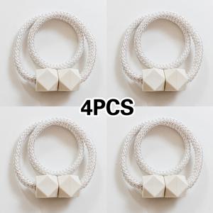 TEMU 4개 세트 모던 자석 커튼 타이백 - 조절 가능, 침실 & 거실 장식용 강력한 고정력