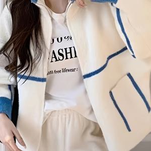 TEMU 가을 겨울 여성 캐주얼 가디건, 심플하고 순수한 스타일, 진품!