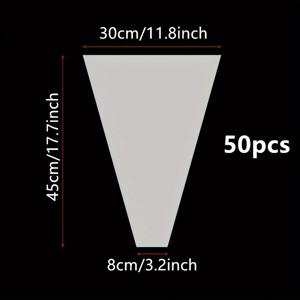 TEMU 50개 투명 부케 포장 백, 꽃집, 상점, 쇼핑몰, 발렌타인데이, 어머니날, 생일, 결혼식, 졸업식 및 DIY 공예 프로젝트에 적합, 두꺼운 투명 셀로판 포장 용품