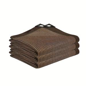 TEMU 야외 보트 차양 타프, 발코니용 갈색 그늘망, 차고, 뒷마당, 가제보, 온실 및 야외 활동용 통기성 사각형 안티글레어 천, 프라이버시 스크린 메쉬