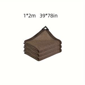 TEMU 브라운 썬쉐이드 세일 - 가장자리 처리 및 펀칭 포함, 고밀도 고온 내성 여름 야외 정원용 차양망 - 열차단 네트, 파티오 그늘막,조밀한 직조 디자인,강화된 가장자리,자외선 저항 소재,정원 애호가,파티오 장식가