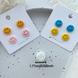 TEMU 1/2/3피스 해피 스마일리 페이스 귀걸이 클레이 커터, DIY 주얼리 제작에 완벽한 폴리머 클레이 커터