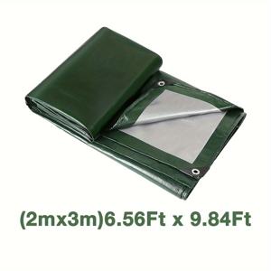 TEMU VANDHAM 타포린 - 자외선 차단 및 찢어짐 방지, 캠핑, 지붕, 마당, 수영장, 보트, 차고용 올시즌 실버그린 타포린, 내구성과 다용도 커버링, 캠핑용 타포린, 풀 커버, 보트 커버, 차고 커버, 다목적 타포린, 고품질 야외 활동 애호가를 위한 커버