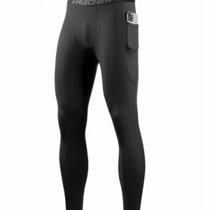 TEMU 남성용 고탄력 압축 레깅스 포켓 포함 - 빠른 건조 보습 운동 팬츠 러닝, 농구, 체육관 훈련 및 캐주얼 웨어 - 통기성 스트레치 원단, 블랙, 농구 반바지, 운동 레깅스, 세련된 스포티 디자인, 보습 원단