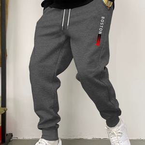 TEMU 남성용 헤비 듀티 겨울 조거 팬츠 - 기하학적 패턴의 보온 속옷 바지, 탄성 허리 & 커프스, 지퍼 잠금, 세탁기 사용 가능 - 캐주얼 아웃도어, 스포츠 & 캐주얼 복장 - 남성용 겨울 바지, 조깅 바지, 아웃도어 의류