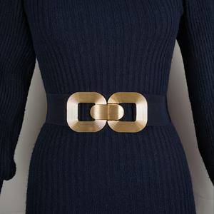 TEMU 여성용 1개의 멋진 신축성있는 허리 벨트, 다재다능한 스트레치 드레스 액세서리, 홀로우 디자인, 비즈니스, 캐주얼, 웨딩, 파티, 축제 행사에 적합 - 비섬유 직조, 깃털 없음