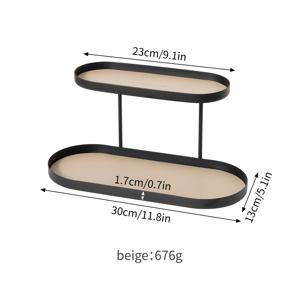 TEMU 1개의 노르딕 스타일 현대 금속 디스플레이 선반, 침실, 욕실, 거실용 다용도 바니티 트레이 - 화장품 보관, 향수, 열쇠 정리, 소품 홀더 - 전기 불필요|향수