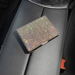 TEMU 고급 장식 메탈 카드 거치대 - 휴대용, 접이식 지갑, 신용/은행 카드, 운전면허증 및 명함용|카드지갑|명함지갑