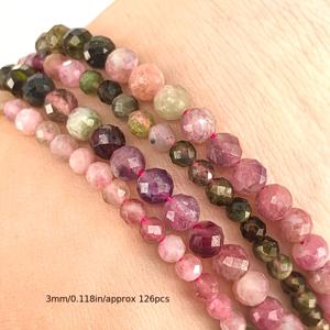 TEMU 2-3-4mm 자연 얼음 투명 캔디 컬러 다면체 비즈 - DIY 보석 만들기, 팔찌, 목걸이 및 귀걸이 다양한 모양, 비즈 공예 필수품|활기찬 비즈 스트랜드| 부드러운 텍스처