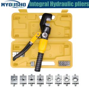 TEMU MYOUSHO 8T 수동 유압 크림퍼 도구 - 12-2/0 AWG 전선용, 8쌍 압착 다이 포함, 헤비듀티 금속 구조, 인체공학적 비닐 그립, 실링 링 및 보관 케이스 (전기 기술자 와이어 커넥터 도구), 전기 배선용, 전문가용 크리머, 견고한 제작, DIY 애호가를 위한 신뢰성 높은 성능, 홈 개선