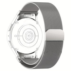 TEMU 삼성 7/FE/6/5/4/클래식/프로 44mm 40mm 45mm 47mm 4m 46mm 42mm용 20mm 오리지널 스테인리스 스틸 밀라노 시계 밴드 - 매그네틱 클라스프, 스마트워치 액세서리, 우아한 메탈릭 마감, 내구성 있는 메탈 스트랩, 모던한 손목 밴드, 고품질 금속, 연결된 시계 스트랩, 스마트워치 교체용