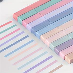 TEMU 12개 모란디 그라데이션 컬러 펜 컬러 하이라이터 마커 펜 눈 보호 컬러 대용량 경사형 헤드 핸드 계정 펜