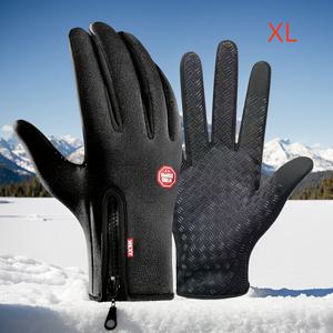 TEMU 터치스크린 호환 가능한 방풍 미끄럼방지 플러시 따뜻한 전손 장갑, 라이딩 및 야외 활동용 겨울 스포츠 장갑 - 친구, 연인, 어르신에게 선물하기 좋은 고급 포장