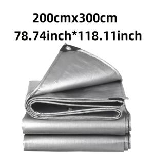 TEMU 헤비듀티 타포린, 날씨에 강한 다목적 캐노피 금속 버클 및 강화된 가장자리, 내구성 있는 플라스틱 커버, 실버 - 캠핑카 주택자, 자동차 소유자, 정원 애호가를 위한 완벽한 선물