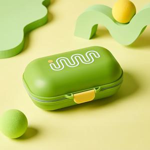 TEMU 1pc 휴대용 오발 비누 디시, 뚜껑이 있는 플라스틱 비누 홀더, 배수 디자인, 녹색, 실리콘으로 제작, 손세탁 또는 전문 세탁, 위치 지정 인쇄, 여행 및 가정용