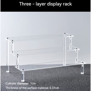 TEMU 1pc 아크릴 2/3/4 단계 디스플레이 스탠드 - 다용도 향수 정리함, 컵케이크 홀더 및 피규어 선반, 봄, 여름, 가을, 겨울 장식, 파티 조직 | 세련된 흰색 디자인 | 내구성이 뛰어난 아크릴 소재, 선반 장식