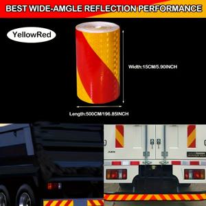 TEMU 트럭/자전거/자동차/계단용 방수 반사 경고 스티커, 15cm*3/5m 트윌 리플렉티브 테이프