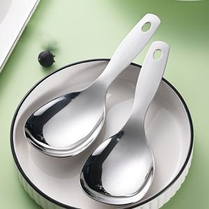 TEMU 304 스테인레스 스틸 대형 숟가락 1개, 내구성 있는 두꺼운 디자인과 인간 중심된 손잡이, 레스토랑, 주방, 카페에 이상적인 숟가락 - 수프, 소스, 음료를 서비스하기에 완벽한 레스토랑 숟가락 | 인간 중심된 손잡이 숟가락 | 스테인레스 스틸 숟가락