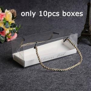 TEMU 10개, 투명 창문 선물 상자 (로프 손잡이 포함), 직사각형 박스, 꽃 & 인형 보관용, 결혼식, 생일, 할로윈, 크리스마스 등 다양한 행사에 완벽한 포장 용기!