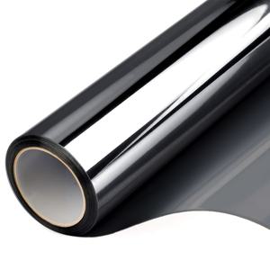 TEMU 1 롤, 단방향 개인 정보 보호 창문 필름, PVC 소재 창문 필름, 정전기 접착, 자외선 차단, 열 제어 프라이버시 보호 유리톤, 반사 거울 은색, 재사용 가능, 고품질, 무접착 스티커, 가정 및 욕실 장식, 휴일 선물, 크리스마스, 완벽한 추수감사절 선물