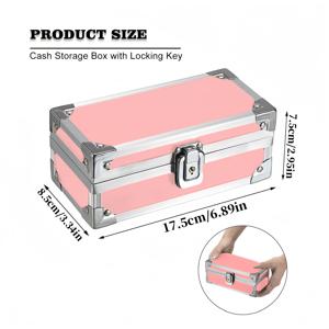 TEMU 금고형 현금 보관함, 알루미늄 합금 현금 보관함, 잠금 가능한 현금 보관함, 단일 행 통화 트레이, 현금 정리함, 아크릴 동전 저금통, 수집용, 알루미늄 합금 잠금 가능한 보관함, 약품 보관함, 보안 보호, 약품, 보석, 화장품, 카드, 도구 등을 위한 보관함, 스타일리시 스토리지,돈 보관함,소규모 비즈니스 소유자,소매점