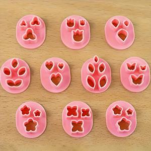 TEMU 10개 세트의 비정형 모양의 플라스틱 폴리머 클레이 커터, DIY 보석 만들기, 전원 공급이 필요하지 않음, 귀걸이 및 보석 캐스팅을 위한 꽃, 잎 및 나비 모양 포함