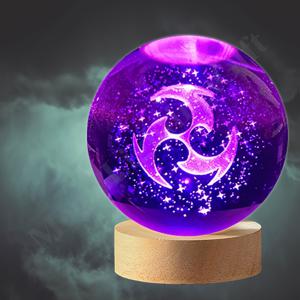 TEMU 무지개 볼 라이트 조각품 - 천둥 요소 라이덴 쇼군 디자인, USB 전원, 집 장식, 침실, 결혼식, 기념일, 크리스마스, 데이, 추수 감사절, 어머니의 날, 생일 선물, 축제 야간 조명 | 아트 데코 스타일 | 내구성 있는 유리, 볼 장식