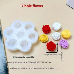 TEMU DIY 캔들, 비누 및 레진 공예용 3D 장미와 모란 실리콘 몰드 - 복잡한 꽃잎 디테일이 있는 유연한 수제 에폭시 레진 주조 도구, 파스텔 색상의 플로럴 디자인에 완벽함, 실리콘 레진 몰드