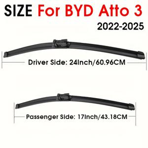 TEMU BYD Atto 3 및 Yuan Plus용 자동차 와이퍼 블레이드 24