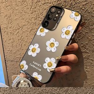 TEMU 갤럭시 S25 S24 S23 S22 S21 S20 FE 울트라 플러스 4G 5G와 호환되는 재미있는 꽃무늬 폰 케이스, 충격 방지 매트 백 커버.