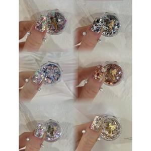 TEMU 6개 네일 글리터 시퀸 - 혼합 모양, 무향료, 다양한 스타일 - DIY 매니큐어 및 페디큐어에 적합