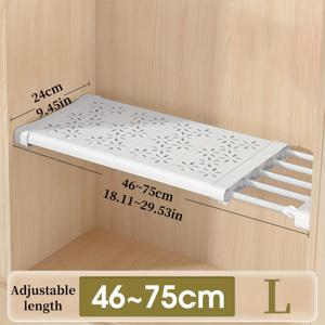 TEMU 1pc 조절 가능한 싱크대 아래 정리함 랙, 확장 가능한 선반, 주방 및 욕실 필수품을 위한 드릴 없음 플로팅 스토리지, 금속 및 플라스틱 구조, 쉬운 조립, 가정 정리에 이상적, 욕실 정리함 및 스토리지, 랙|욕실선반|화장실선반|씽크대