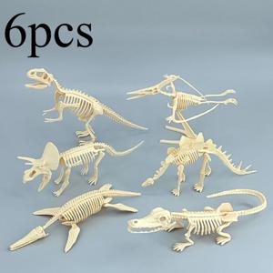 TEMU [2D 플랫] 6pcs 공룡 화석 골격 모델 키트 - 분리 가능한 공룡 뼈 조각품, 재사용 가능한 몰드, DIY 조립, 과학 프로젝트, 가정 장식 및 창의적인 컬렉션