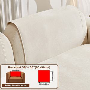 TEMU 1개 모얀 스노우 소파 쿠션 현대적이고 심플한 스타일 단색 소파 보호 패드 애완동물 친화적 거실, 침실, 사무실에 모두 적합