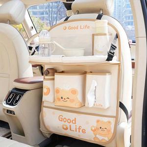 TEMU 자동차 시트 백 킥 패드 - 접이식 테이블, 티슈 박스, 컵 홀더, , 휴대폰 스탠드, 노트북 및 파일 보관 가방이 있는 궁극의 여행 정리함, 고품질 인조 가죽으로 이상적인 휴가 선물!|쓰레기통|노트북가방|가죽가방