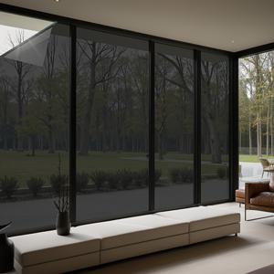 TEMU 1롤 프라이버시 방열 창문 필름, PVC 방수 쉬운 부착, 태양 차단 솔라 쉐이드, PET 소재, 단색 패턴, 가정 및 사무실용