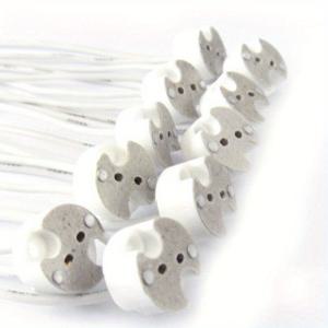 TEMU 10개 MR16/MR11/GU5.3/G4 할로겐 & LED 전구 홀더 - 고강도 실리콘 & 베이스 소켓, 나사 장착 구멍 포함, 고온 내성, MR16/MR11/G4/G6.35/GY6.35/GX5.3/GZ4 전구 호환 - 하드와이어 조명 시스템용 쉬운 배선 (전원 불필요) - 가정/사무실/산업용에 적합 - 디머 & 스마트 조명 시스템 호환