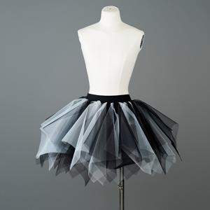 TEMU 1개 검정 & 흰색 체크무늬 폴리에스터 스커트 안감 포함, 레트로 스타일, 손세탁 전용, 일상 착용 및 역할극, 파티 이벤트에 완벽