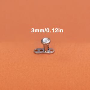 TEMU 1/3개 G23 티타늄 데르말 앵커 탑 베이스 라이트 베이지 피어싱 다이버 표면 데르말 링 합성 지르코니아 리테이너 숨겨진 바디 임플란트 스터드 바디 쥬얼리 3/4/5mm