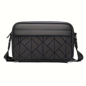 TEMU 남성용 조절 가능한 스트랩 크로스바디 백 - 세련된 퍼스, 넉넉한 수납공간으로 일상 및 캐주얼·정장에 완벽한 내구성 강한 남성용 크로스백