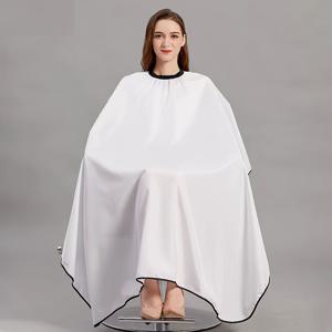 TEMU 대형 전문 미용실 헤어드레싱 케이프 조절 가능한 클로저, 흰색 폴리에스터 미용사 망토, 이발 및 염색, 메이크업, 스타일링에 적합한 조절 가능 금속 클립이 있는 고급 미용사 에이프런