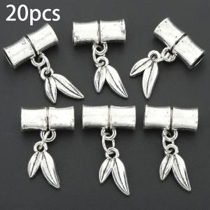 TEMU 20개 바마 섹션 잎 비즈, 곡선 튜브 디자인, 합금 빈티지 스타일 자유로운 스페이서 비즈 DIY 보석 만들기 - 팔찌, 목걸이, 발목, 열쇠장, 공예 장식에 이상적, 보석 만들기 용품 및 액세서리