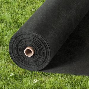 TEMU 고강도 부직포 흑색 잡초 방지 천 - 고밀도 98% 통기성 및 95% 투과성, 랜드스케이핑용 찢어짐 및 부식 저항, 정원, 진입로, 경로용 | 매끄러운 질감 | 부식 방지 원단, 조경 재료