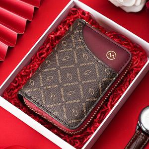 TEMU 유럽과 미국 패션 아코르디언 소형 카드 홀더 여성 ID 카드 가방 대용량 멀티 카드 슬롯 방범 브러시 동전 지갑