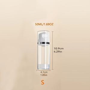 TEMU 1개 여행용 로션 스퀴즈 디스펜서 병 대용량 휴대용 진공 화장품 보관함 파운데이션 액체 워터 밀크 샘플 리필 가능 메이크업 용기 야외 여행 분할 크림 마스크 빈 병