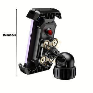 TEMU 360° 회전 마운트 & 잠금 장치가 있는 강력한 진동 방지 자전거 휴대폰 거치대 - , 스쿠터, 자전거 호환 - iPhone 17 Pro Max/Plus, 휴대폰 거치대, 자전거 휴대폰 거치대