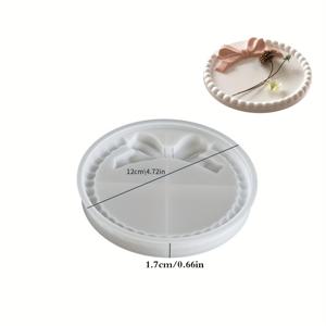 TEMU DIY 사각 원형 리본 버블 비즈 코스터 실리콘 몰드 - 풍경 석고 접시용