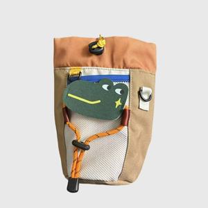 TEMU 1개 귀여운 악어와 푸들 자전거 핸들바 바스켓 - 나일론 물병 홀더 및 사이클링, 캠핑, 아웃도어용 스토리지 백, 소형 사이즈 고품질 자전거 가방, 자전거 물병 홀더, 작은 사이클링 가방, 전면 자전거 보관백