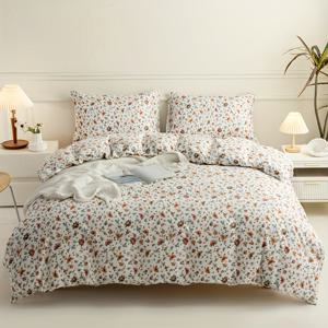 TEMU 3pcs(2 베개커버 + 1 이불커버) 폴리에스터 키트 침실 더블 베드/싱글 베드/침실/엑스트라 라지 베드 유니버설 방수 및 퇴색 방지 부드러운 피부 친화적 인 쉬운 관리